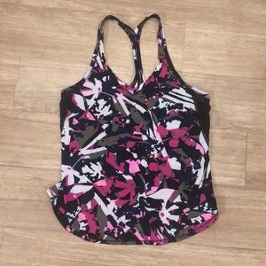 lululemon tank, size 6 floral pattern